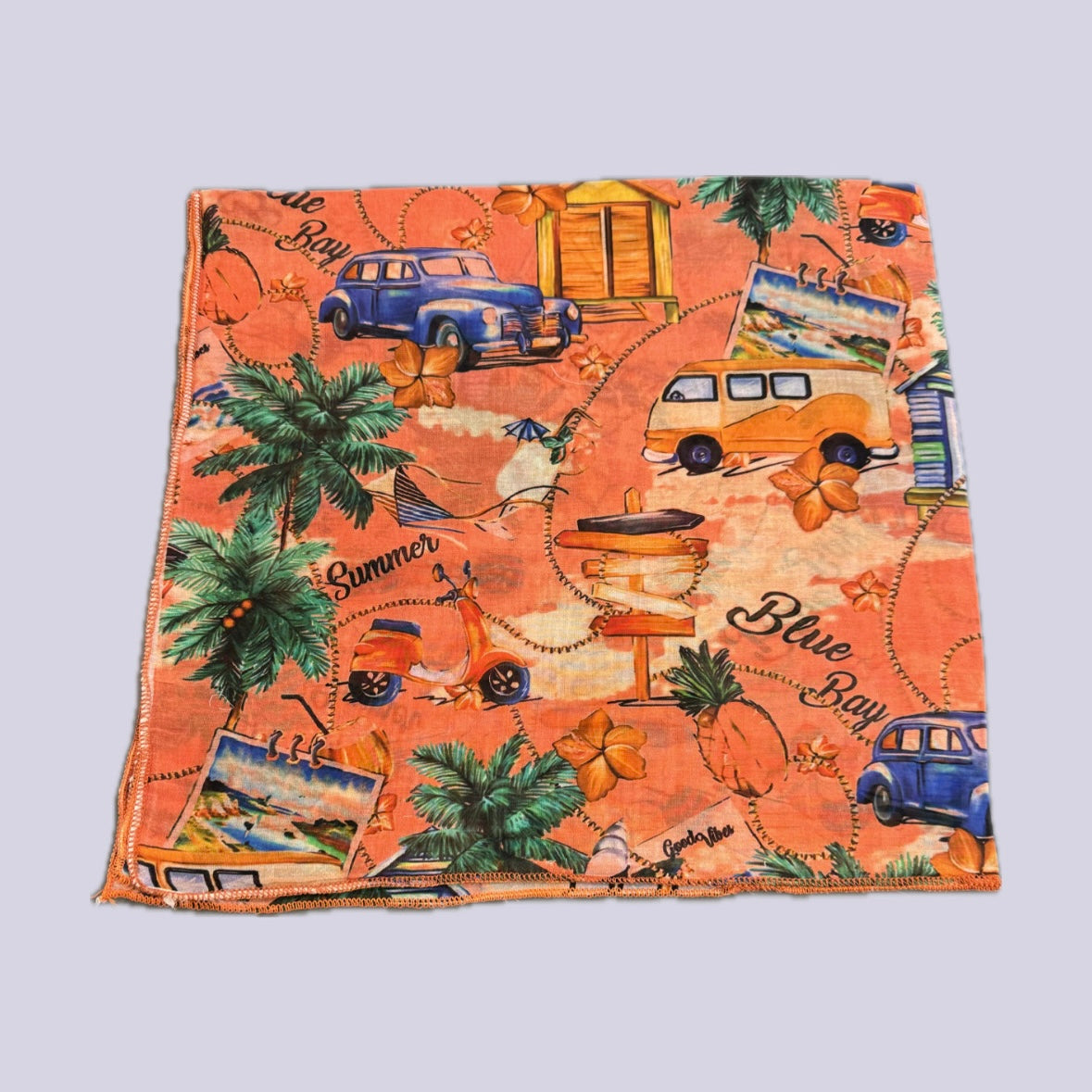 Sommerliches Halstuch mit Vintage-Print