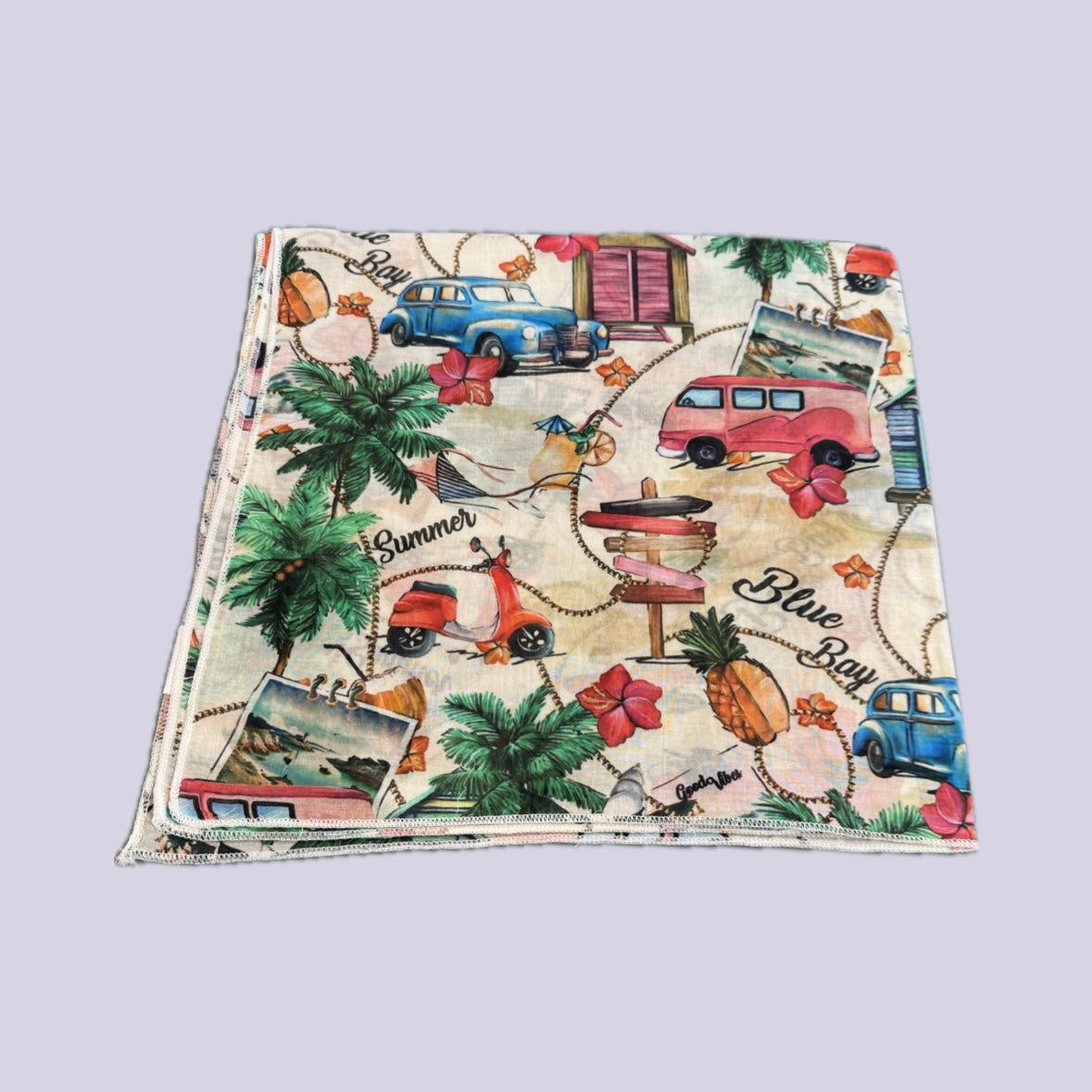 Sommerliches Halstuch mit Vintage-Print