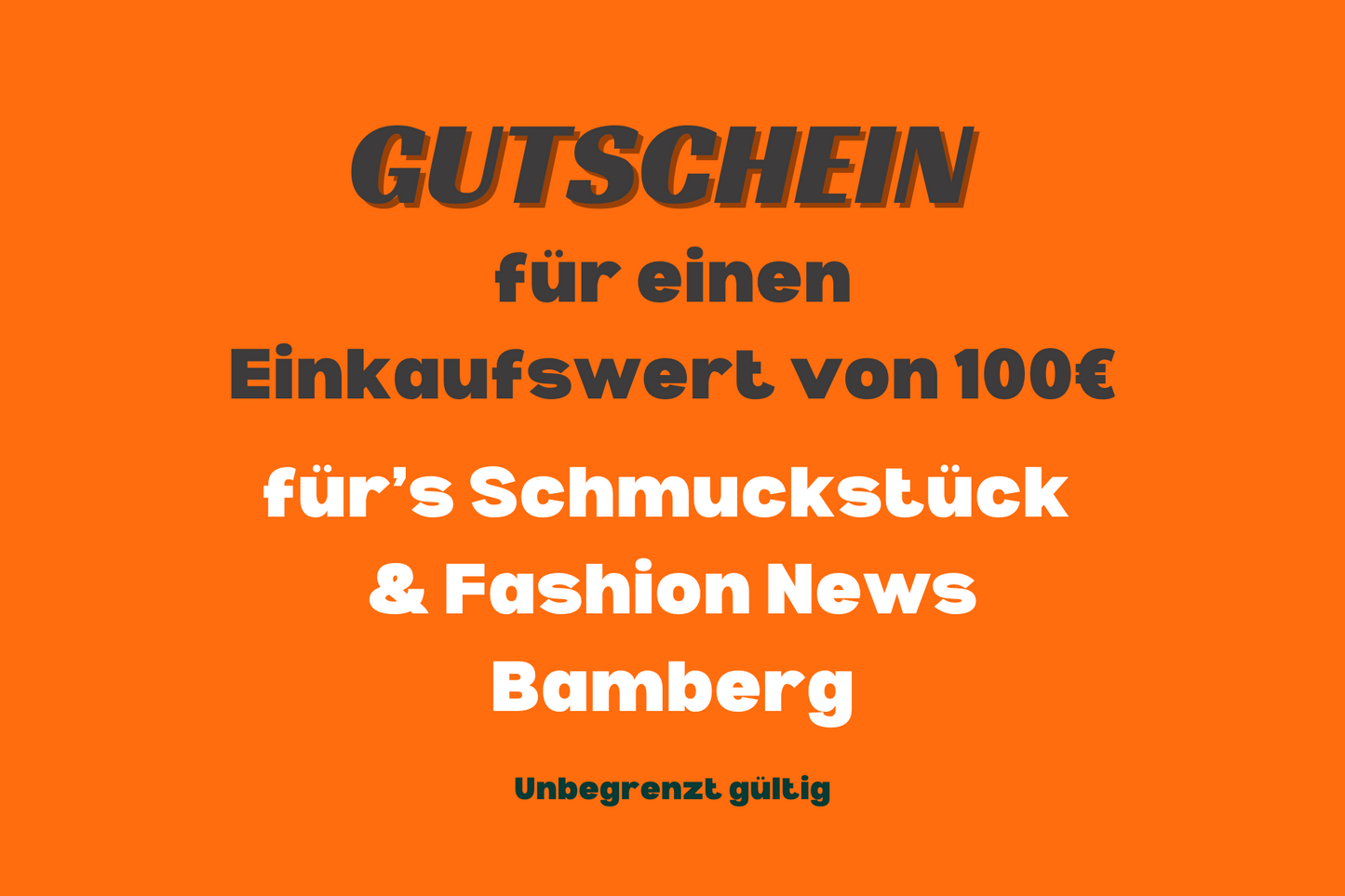 Gutschein für den Onlineshop