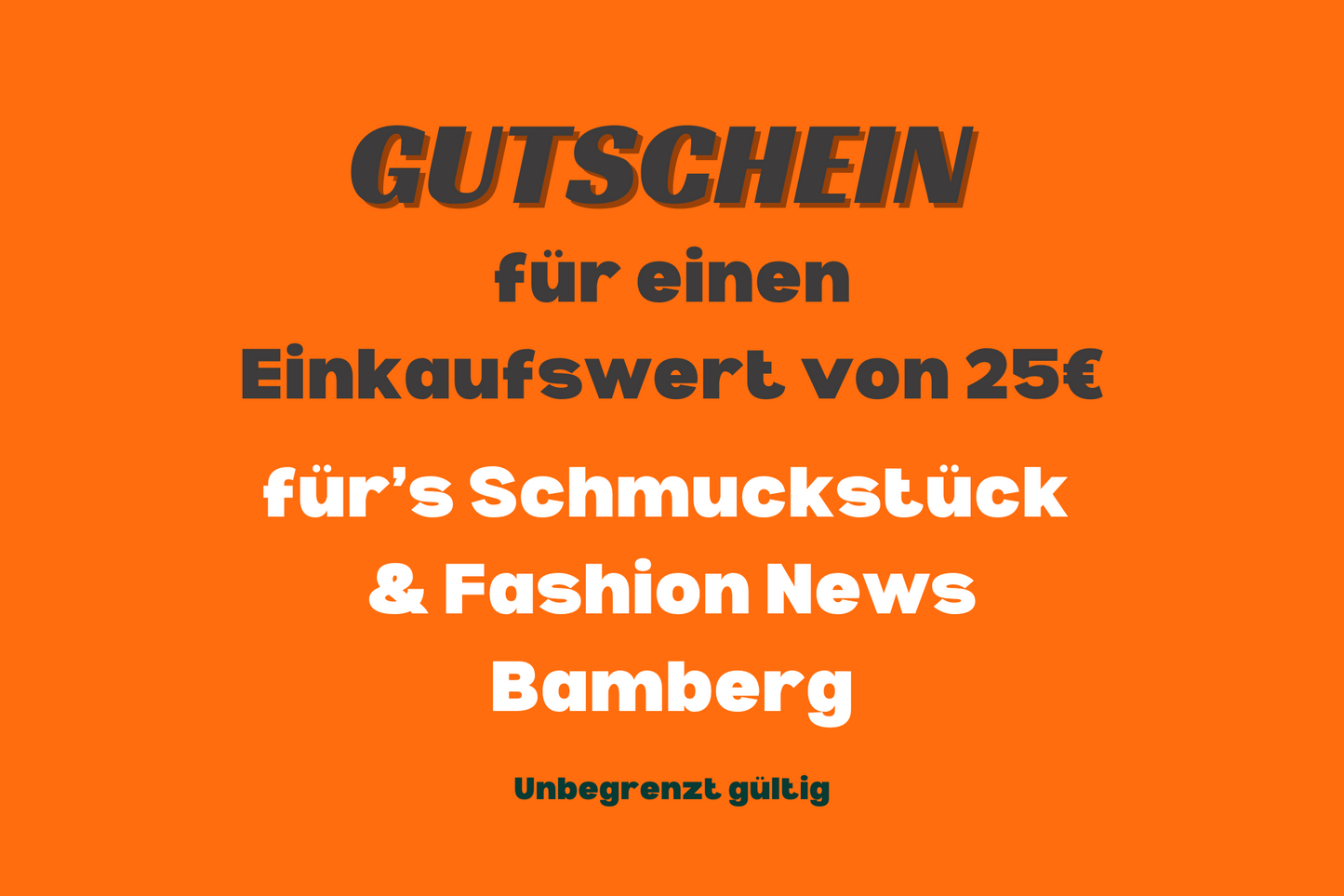 Gutschein für den Onlineshop