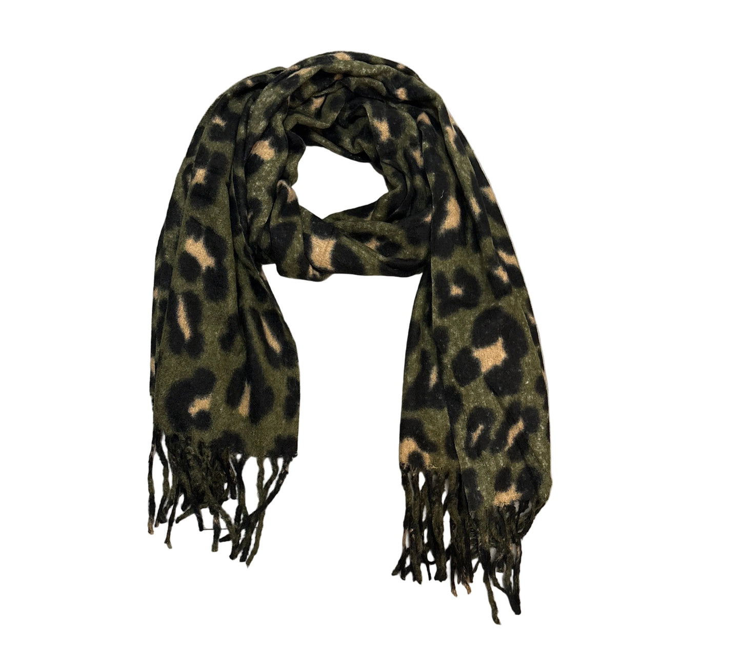 Leopard Muster Schal – Weich, Warm & Elegante Fransen🐆